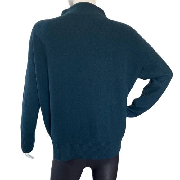 The Reset R Label Dark Green Teal Sweater Wool Cashmere Blend Long Sleeve Medium - Picture 2 of 4